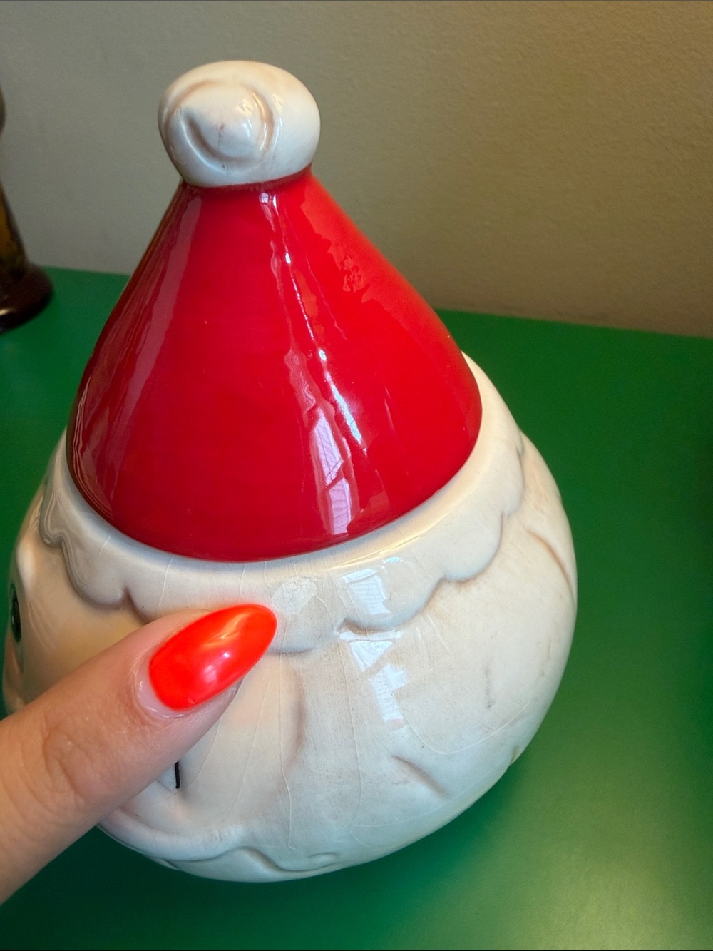 Johanna Parker Santa sugar dish damaged - Picture 2 of 7